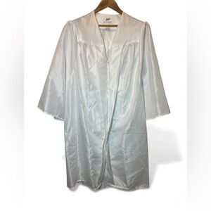 Jostens White Graduation Robe Full Zip BDG‎ Collection Ceremony Gown Regalia
